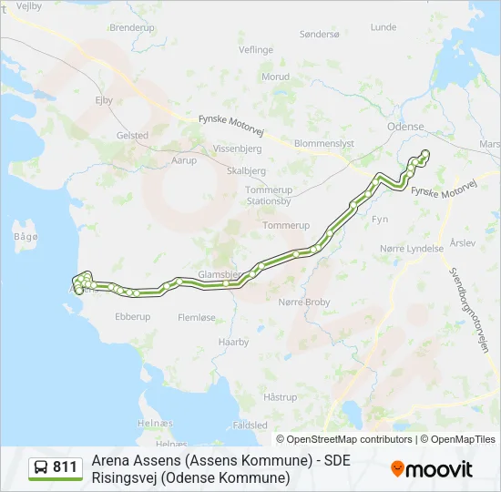 811 Bus Line Map