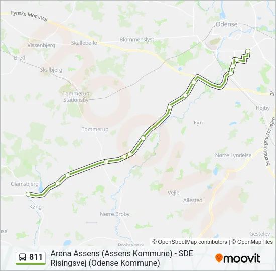 811 Bus Line Map