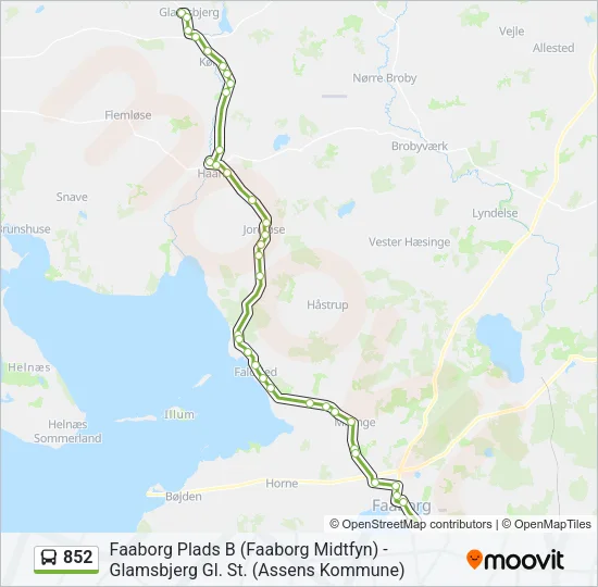 852 Bus Line Map