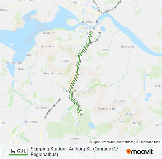 GUL Bus Line Map