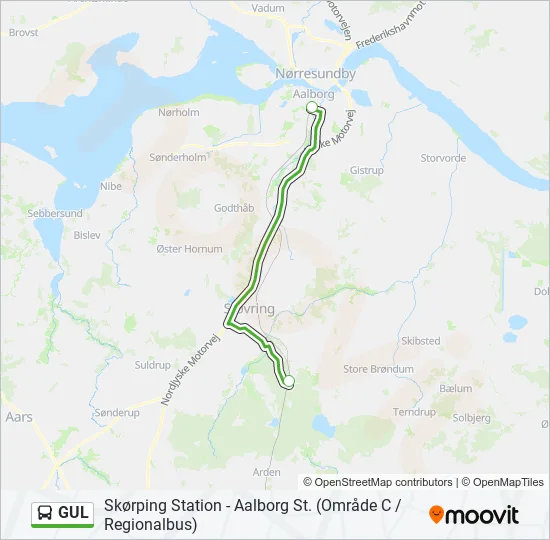 GUL Bus Line Map