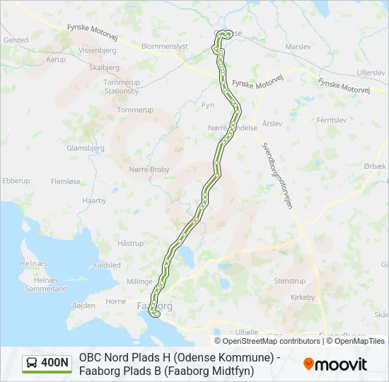 400N Bus Line Map