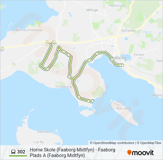 302 Bus Line Map