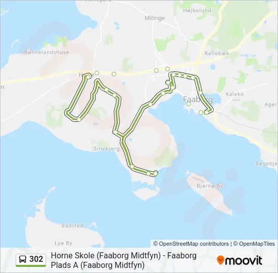 302 Bus Line Map