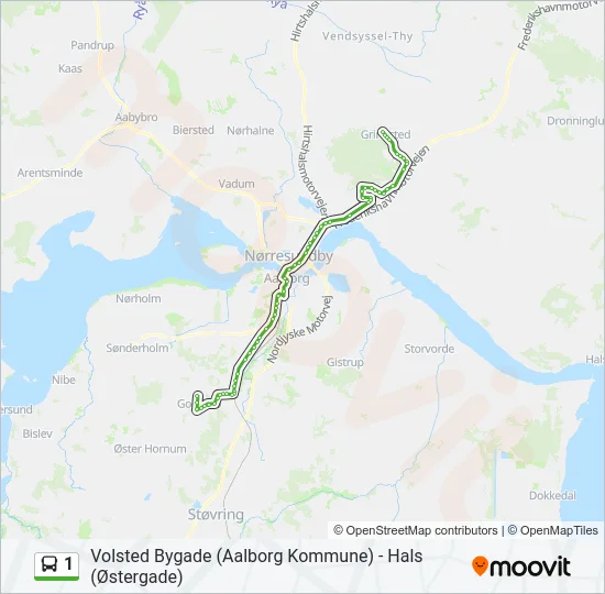 1 Bus Line Map