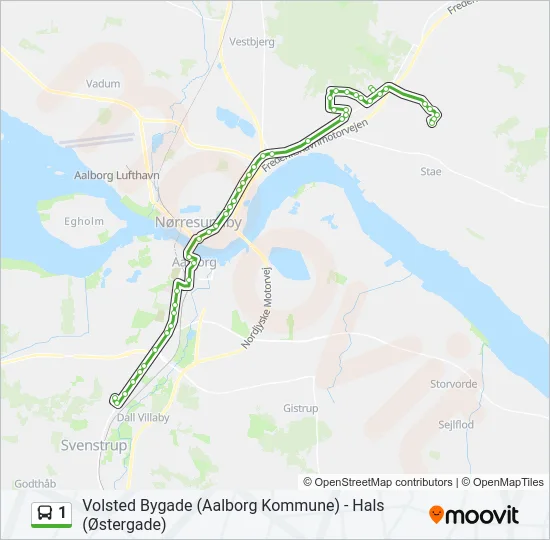 1 Bus Line Map