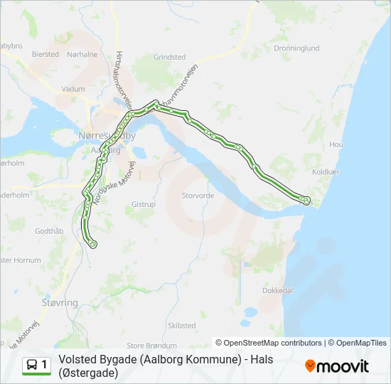 1 Bus Line Map