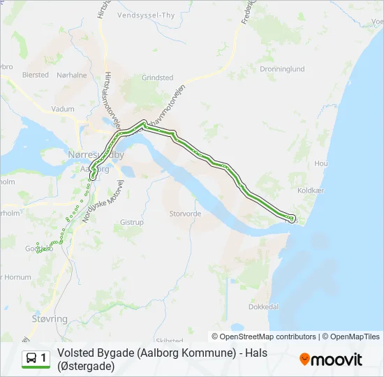 1 Bus Line Map