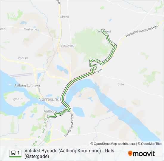 1 Bus Line Map