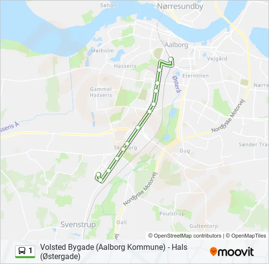 1 Bus Line Map