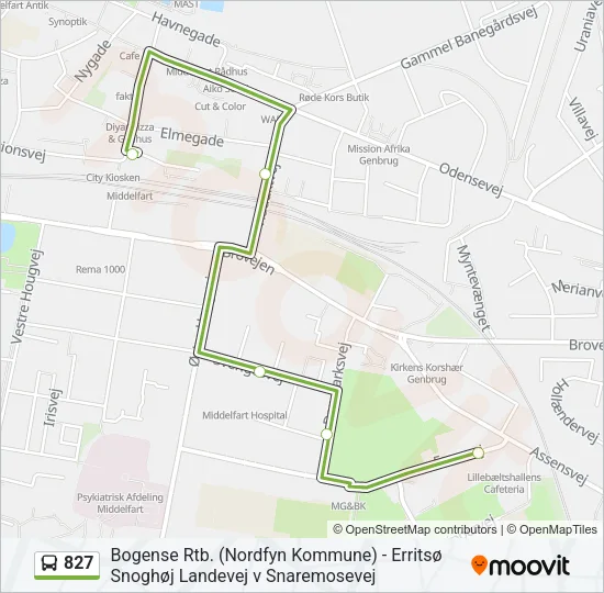827 Bus Line Map
