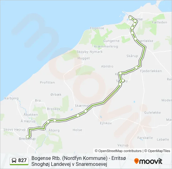 827 Bus Line Map