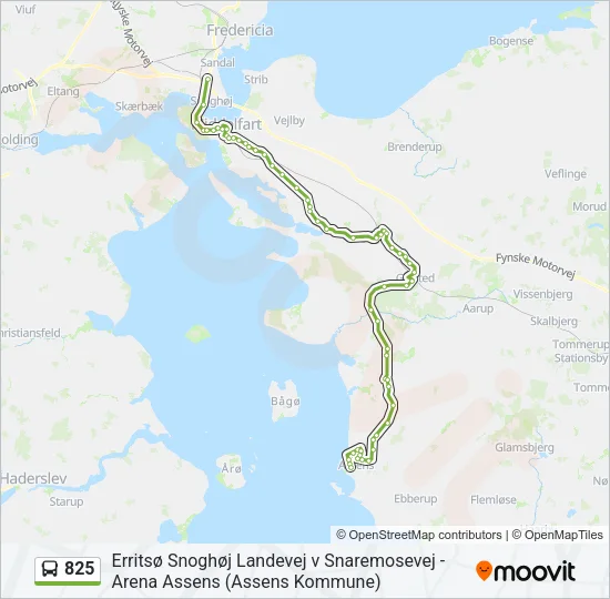 825 Bus Line Map