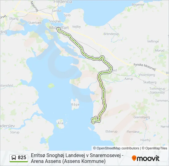 825 Bus Line Map