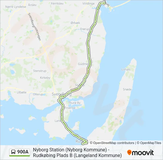 900A Bus Line Map