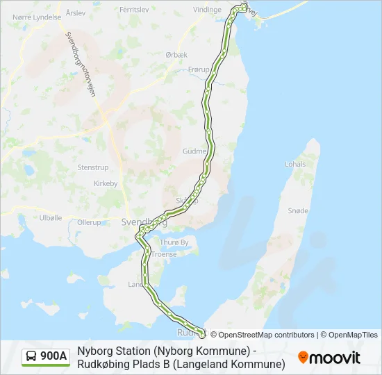 900A Bus Line Map