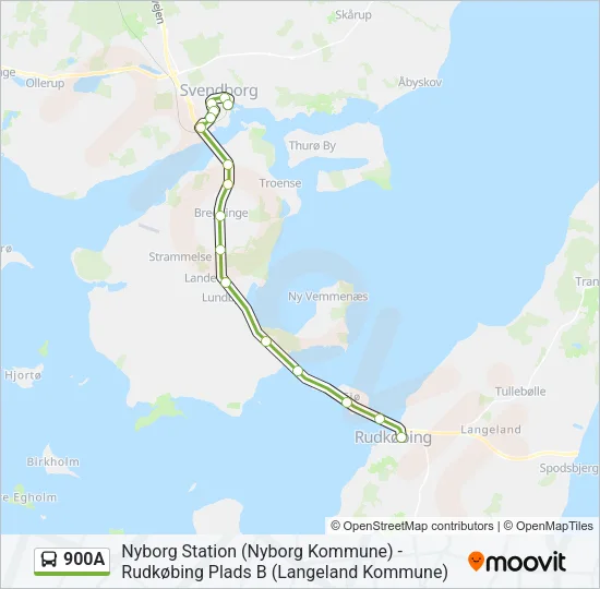 900A Bus Line Map
