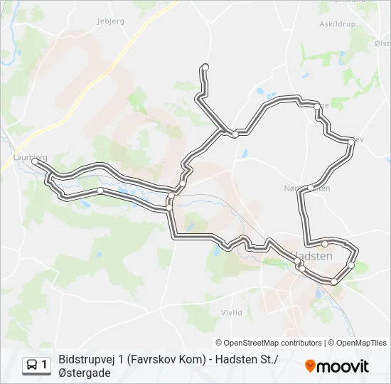 1 Bus Line Map