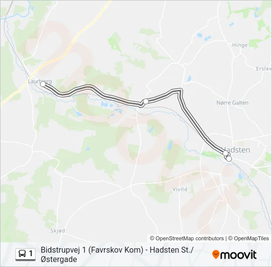 1 Bus Line Map