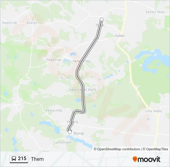 215 Bus Line Map