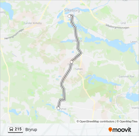 215 Bus Line Map