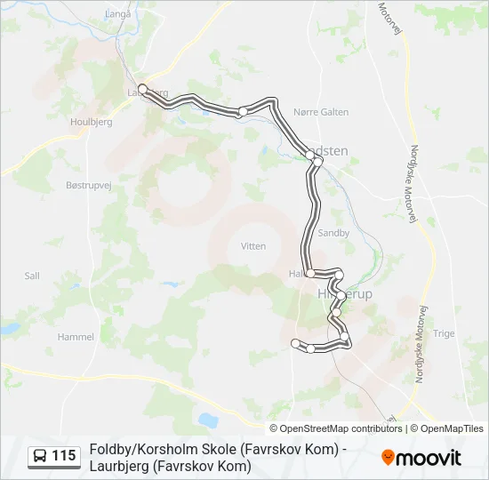115 Bus Line Map