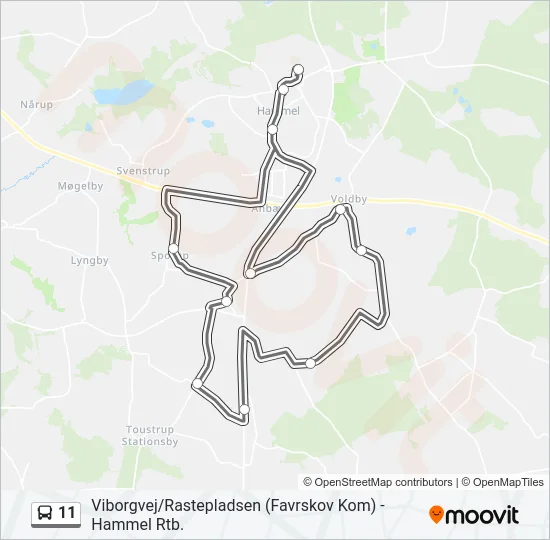 11 Bus Line Map
