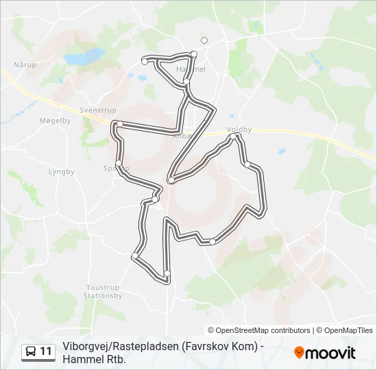 11 Bus Line Map