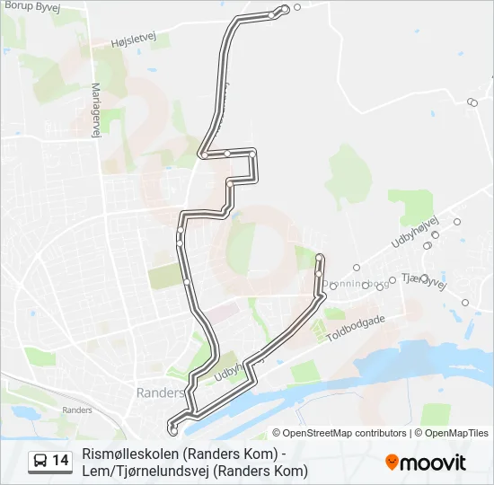 14 Bus Line Map