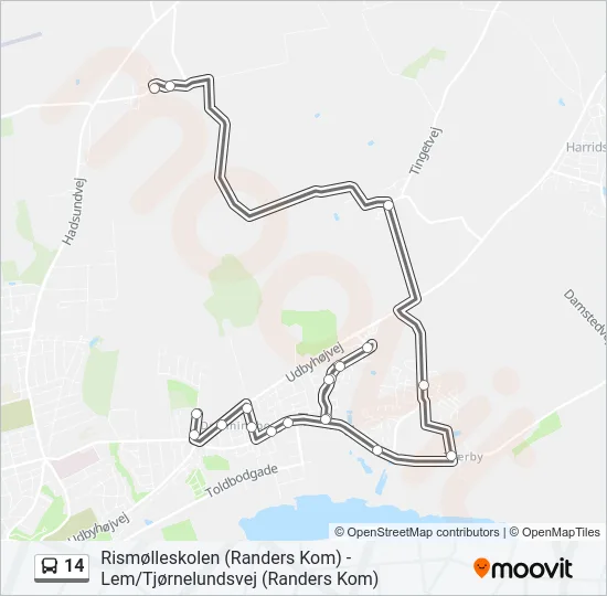 14 Bus Line Map