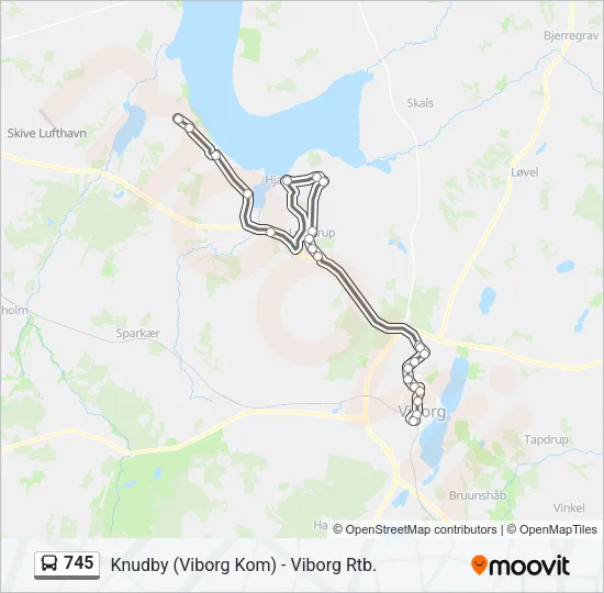 745 Bus Line Map