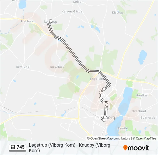 745 Bus Line Map