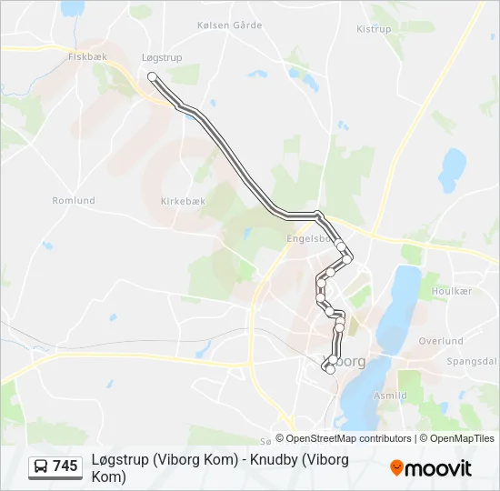 745 Bus Line Map