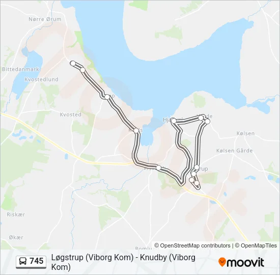 745 Bus Line Map