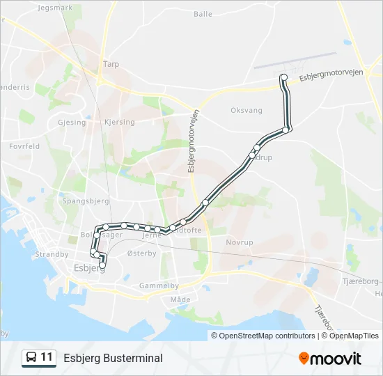 11 Bus Line Map
