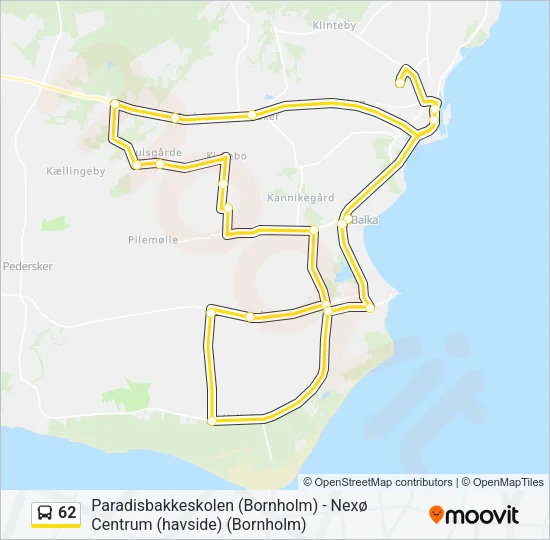 62 Bus Line Map