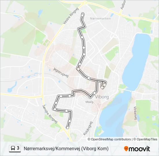 3 Bus Line Map