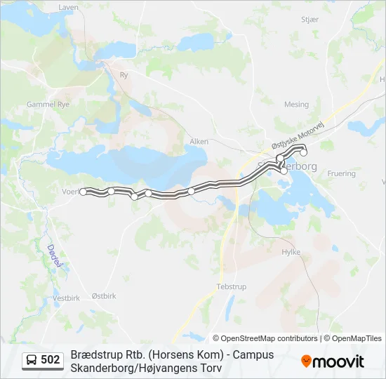 502 Bus Line Map