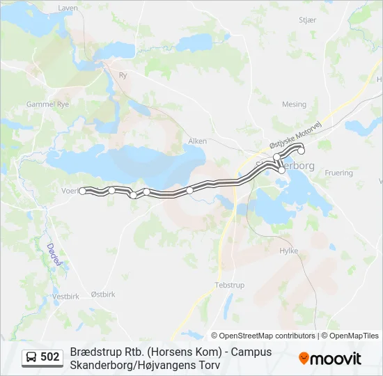 502 Bus Line Map