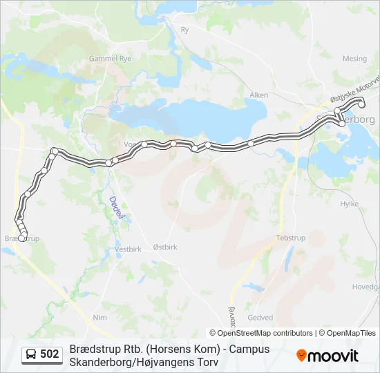 502 Bus Line Map