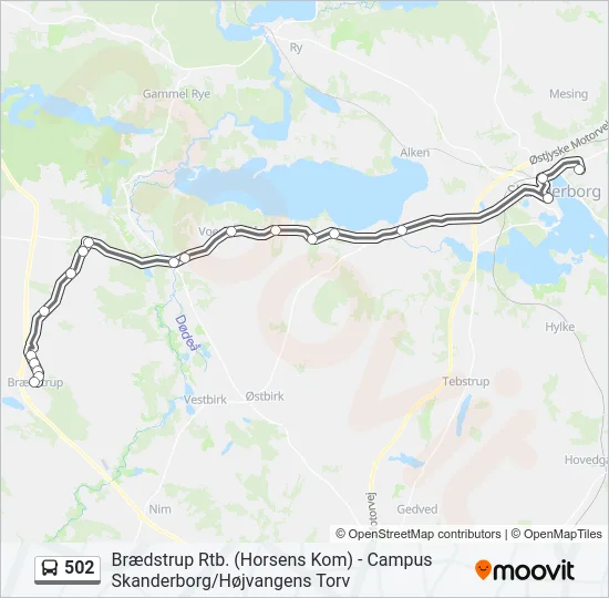 502 Bus Line Map
