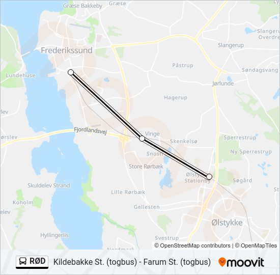 RØD Bus Line Map