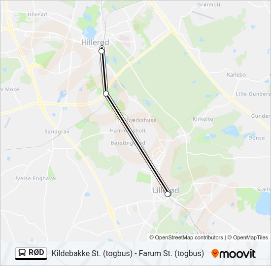 RØD Bus Line Map