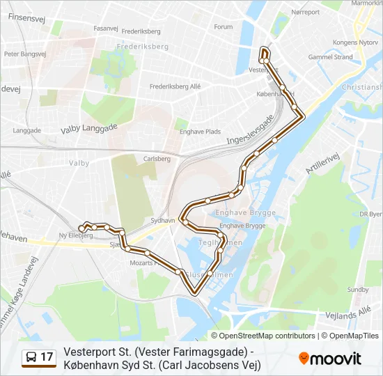 17 Bus Line Map
