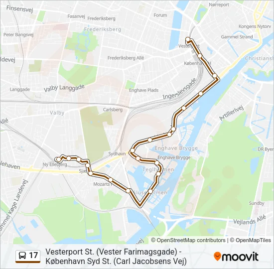 17 Bus Line Map