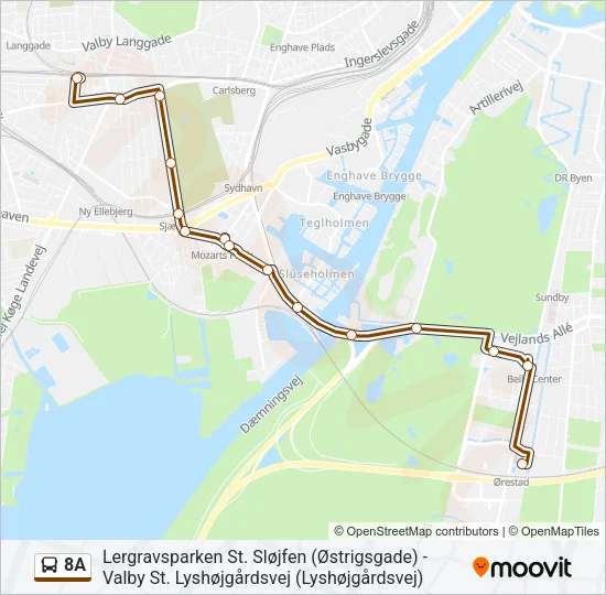 8A Bus Line Map