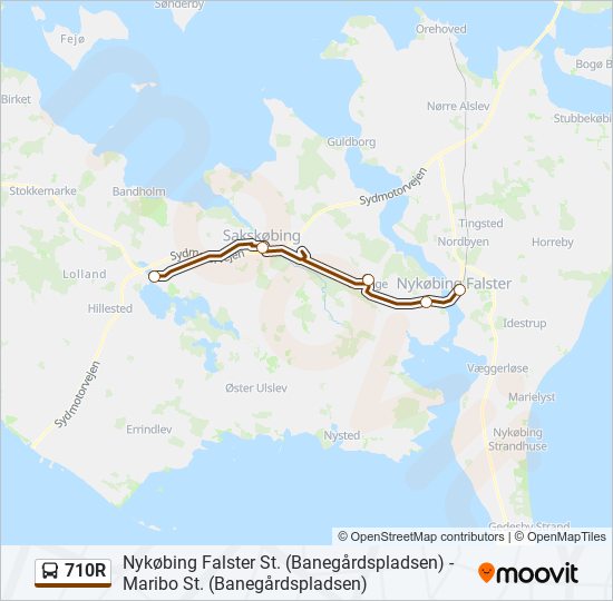 710R Bus Line Map
