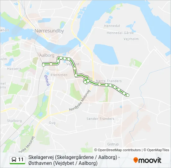 11 Bus Line Map