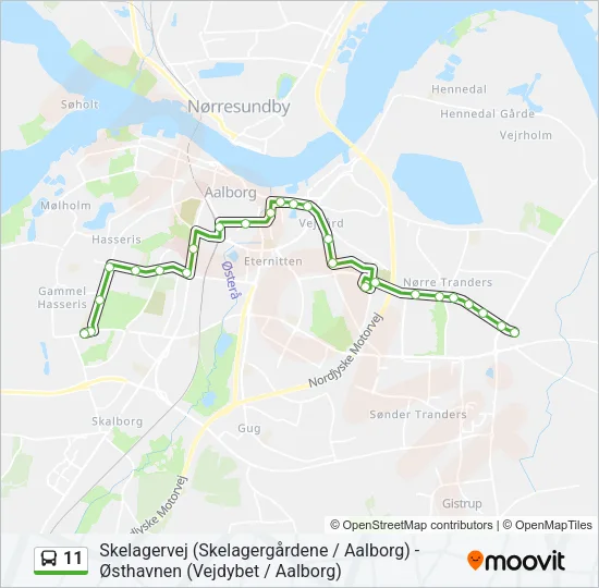 11 Bus Line Map