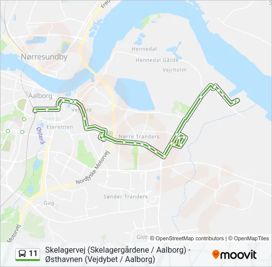 11 Bus Line Map
